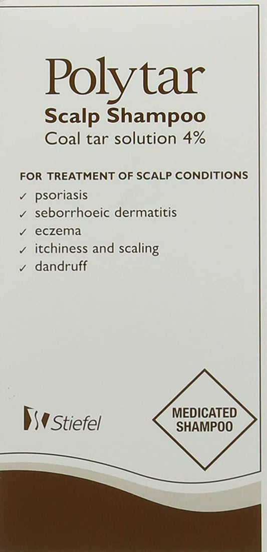 Polytar Scalp Shampoo, For Scalp Conditions, Reduces Itching, Inflammation and Scales, Shampoo Treats Psoriasis, Seborrhoeic Dermatitis, Eczema and