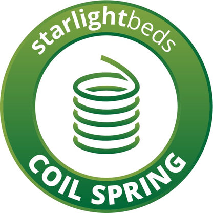 Starlight Beds Single Mattress. Shell Design Single Memory Foam Mattress with Springs. Soft, 18cm Deep, White. (3ft x 6ft3, 90cm x 190cm)