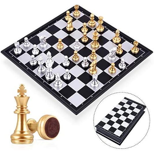 Peradix Travel Chess Board Set - Magnetic Chess Pieces, Portable/Foldable Board, Educational Toys for Kids/Adults, Traditional Game Gift, 2 Players, Ages 7+
