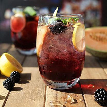 KROSNO Water Juice Tumbler Drinking Glasses | Set of 6 | 360 ML | Elite Collection | Crystal Glass | Perfect for Home, Restaurants and Parties | Dishwasher Safe