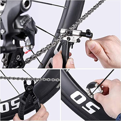 cyclists 27-Piece Bicycle Repair Kit, Portable Tool Box Tool Set, Tyre Chain Assembly, Repairs Bike Tool, with Carry Case