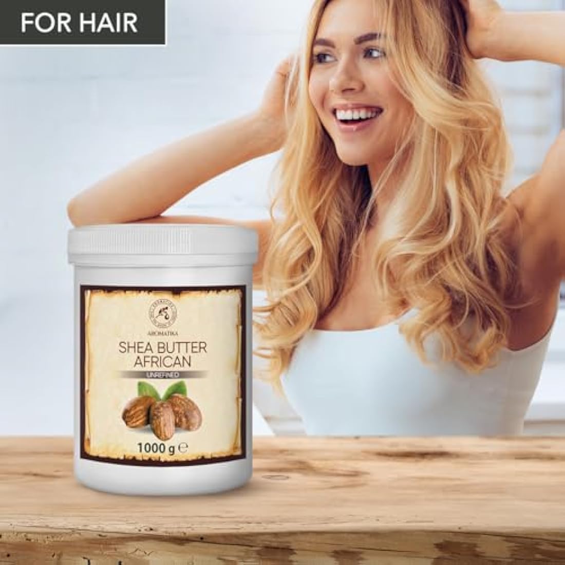 Shea Butter (Unrefined)1000g - Cold Pressed - Africa - Ghana - 100% Pure & Natural Shea Butter Body Butter - Unrefined Raw - Intensive Care for the Face - Body - Hair