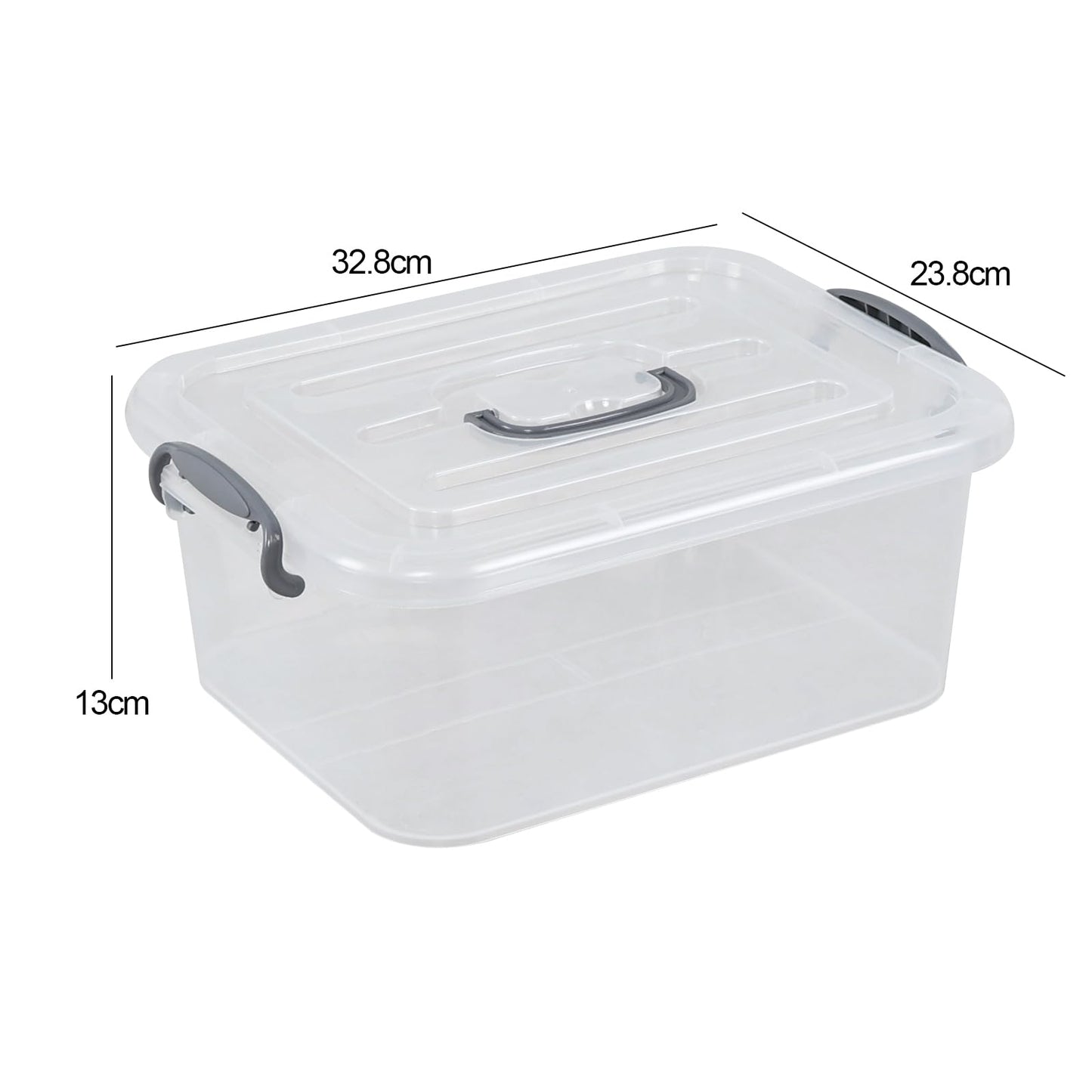 Fosly 6 Packs 8 Liter Storage Containers, Please Clear Box with Handle