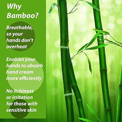 Bamboo Gloves for Eczema, Kids Age 6-8, Dry Hands, Moisturising Gloves for Children Overnight, 3 Pairs