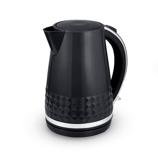 Tower T10075BLK Solitaire Kettle with 360? Swivel Base Cord Storage 1.5L 3KW Black and Chrome Accents