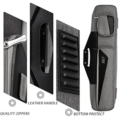 MangoRun Pool Cue Case 4x4 with Backpack Straps Carrying Case for 4 Pool Cues