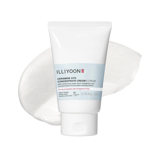 ILLIYOON Ceramide Ato Concentrate Cream (200ml, 6.76 Fl Oz) | Moisturizer for Dry&Sensitive Skin, 100hr Hydration, Restoring Skin Barrier | Gentle for