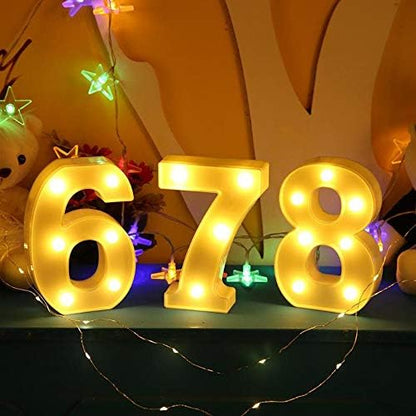 HONPHIER® LED Number Lights Marquee Decoration Light Up Numbers Night Light Lights Sign for Home Party Wedding Anniversary Decor Battery Operated (8)