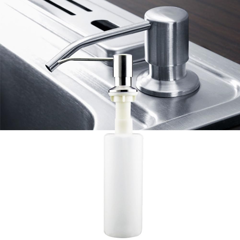 Built in Soap Dispenser for Kitchen Sink, Counter soap Dispenser Refill Countertop Pump Lotion Dispensers for Kitchen Sink(300ml)