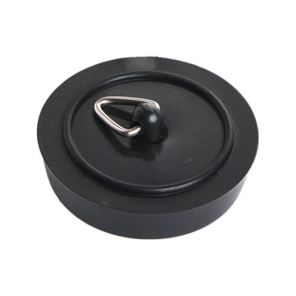 Merriway BH02224 2 Pcs Bath Plug, Black 45mm 1.3/4 inch - Pack of 2 Pieces