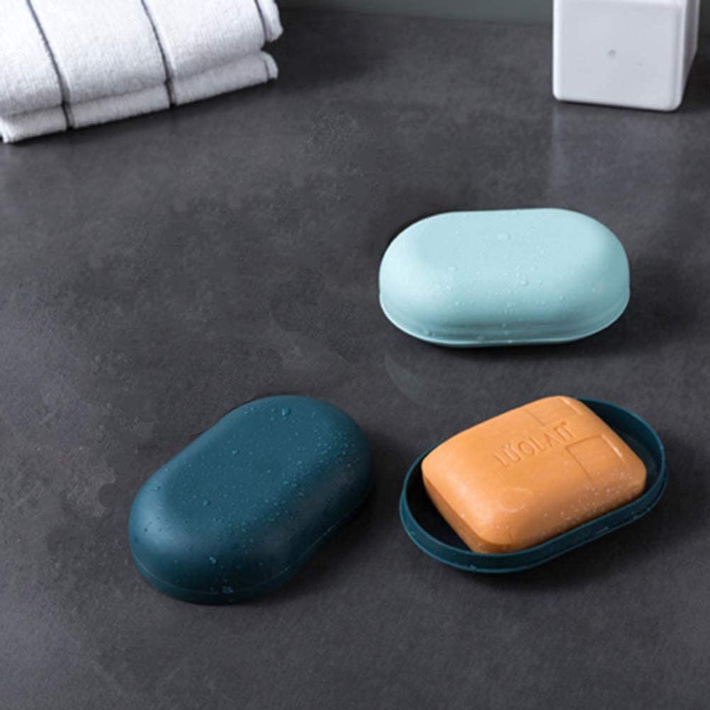 Soap Dish with Lid - Leakproof Travel Soap Case - 2PCS