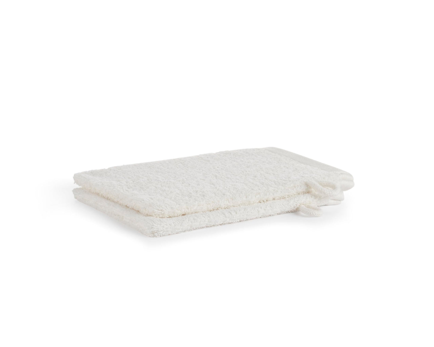 Jalla Happycolor 100% Cotton Wash Mitts - Set of 2, 16x21 cm, Natural - 540 gsm, Soft & Reusable Mitts for Gentle Daily Cleansing