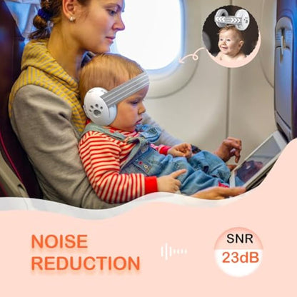 ZOHAN Baby Ear Defenders Boys 0-36 Months Autism Noise Cancelling Headphones for Sleeping Airplane Fireworks,Toddler Hearing Protection,Adjustable Soft Headband,Newborn Baby