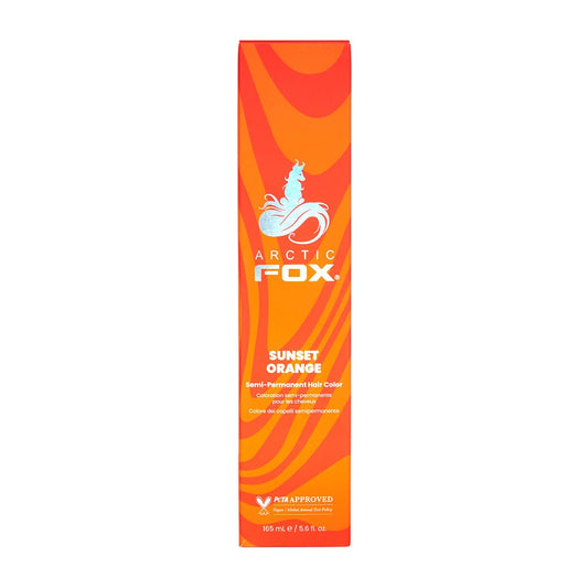 ARCTIC FOX 100% Vegan & Cruelty Free Vibrant Semi Permanent Hair Colour Dye - Sunset Orange 165 ml e