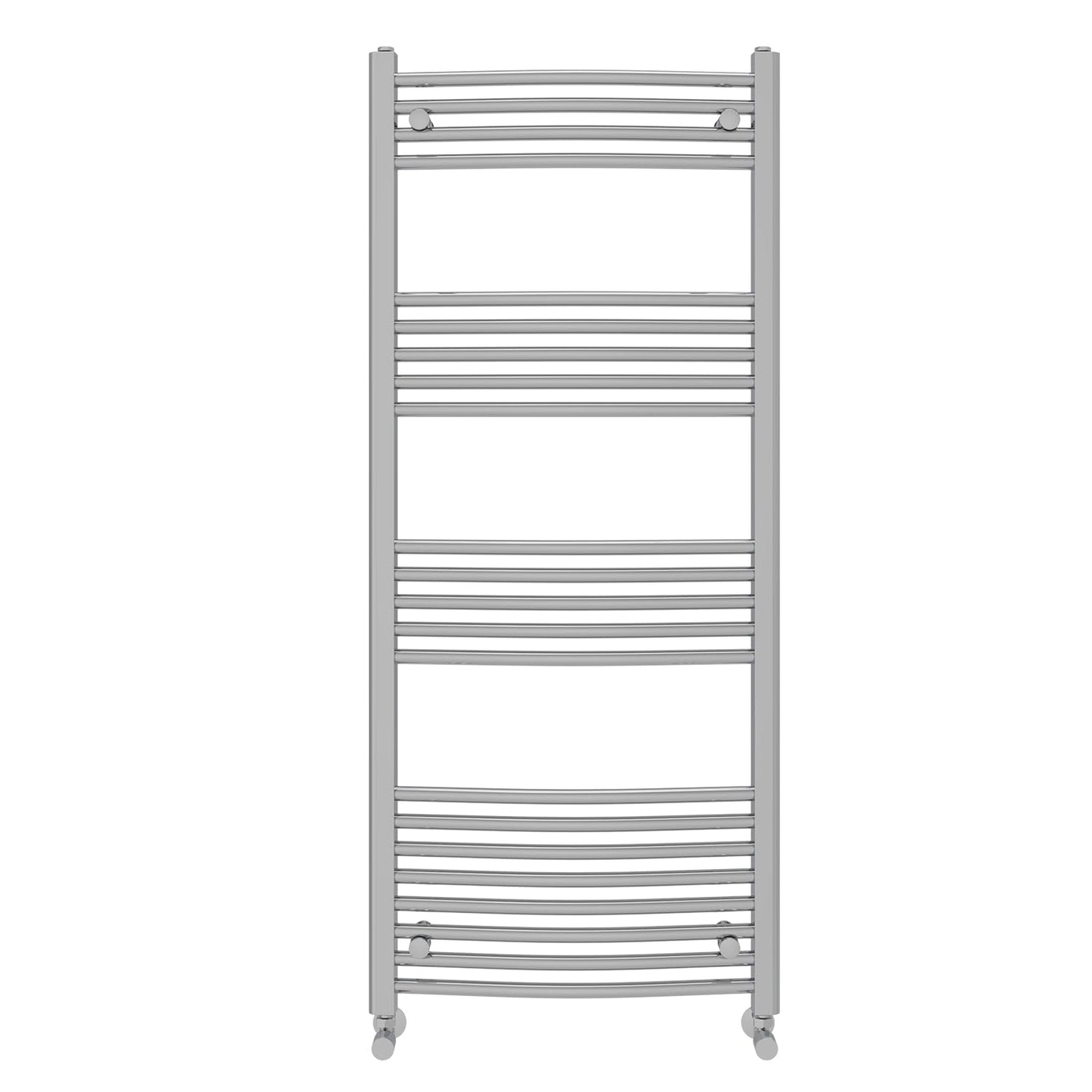 NRG Chrome Heated Towel Rail Curved Designer Bathroom Radiator - 1400×600mm
