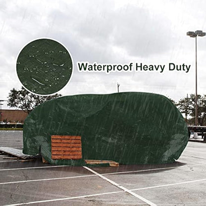 Onarway Tarpaulin Waterproof Heavy Duty 3m x 5m 105GSM Tarp Sheet Cover with Reinforced Grommets, Multipurpose For Outdoor Use