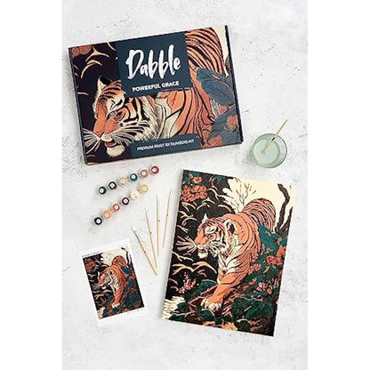 Dabble Paint by Numbers Kit – Paint by Numbers for Adults Beginners with Canvas Frame, Painting Kit for Adults, Flowers Design