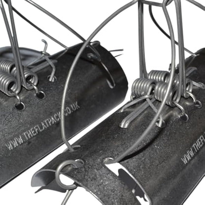 Pack of 3 Professional Stainless Steel British Barrel Tunnel Mole Duffus Traps | Effective Quick Mole Control | Pest Control | Garden Maintenance | Made in Yorkshire by The Flat Pack (Foxup) Ltd