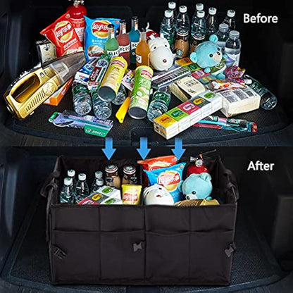 NouveLife Car Boot Organiser, Tidy Storage Trunk Organizer, Foldable Car Boot Bag, Durable Car Boot Tidy, Super Large Volume, Durable for Rear SUV, Van, Auto Luggage