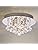 A1A9 Modern Flush Mount Crystal Chandelier, K9 Crystal Droplet Round Chrome Ceiling Lights, Elegant LED Pendant Lamp Fixture for Living Room, Dining Room, Bedroom, Lounge D35cm (4 Lights)