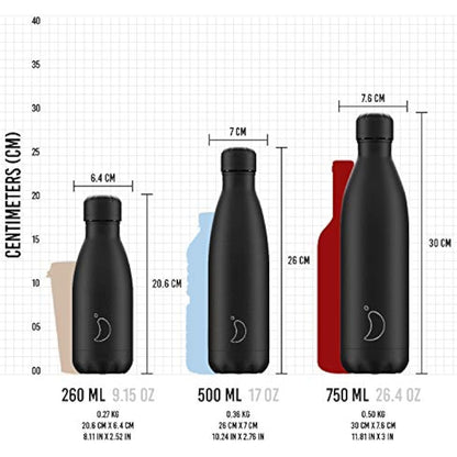 Chilly's Water Bottle - Stainless Steel and Reusable - Leak Proof, Sweat Free - Stainless Steel - V2-1.8L