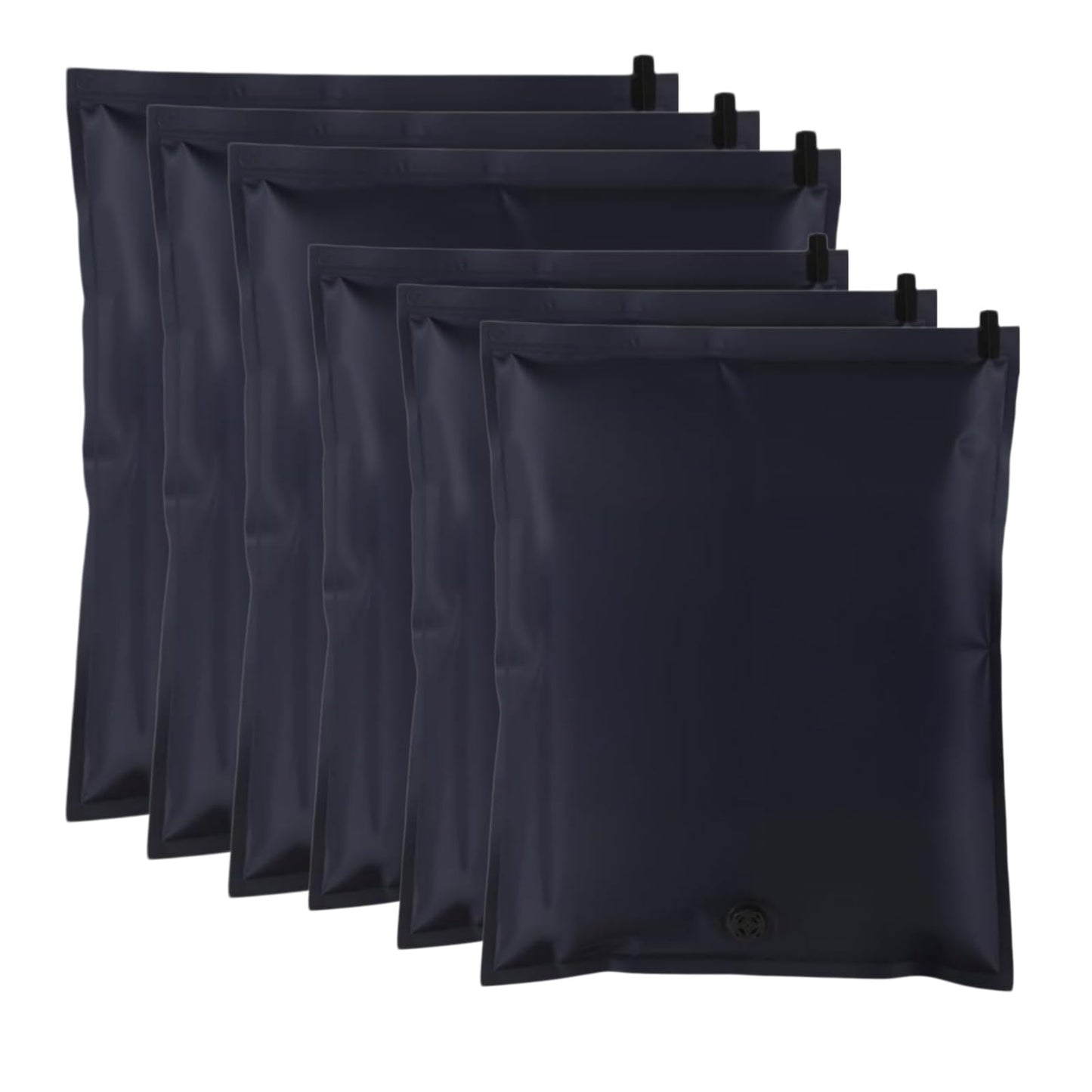 6 Packs Portable Travel and Home Storage Bags（Black-3S-3M）