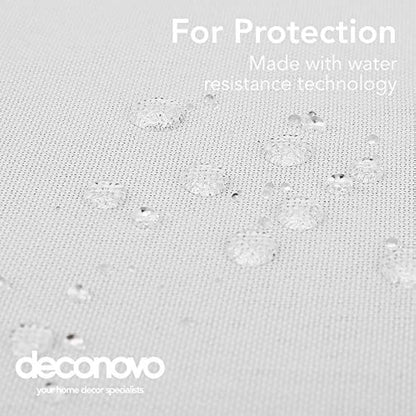 Deconovo Solid Faux Linen Rectangle Tablecloth Water Resistant Table Cloth for Wedding 51x63in(130x160cm) White