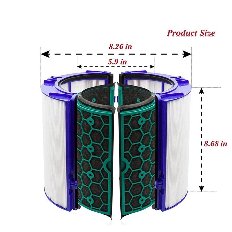 HEPA Filter for Dyson Pure Cool TP04 TP05 HP04 HP05 DP04 Air Purifier, Replaceable Filter Compatible with Dyson Pure Cool Purifying Fans Replacement