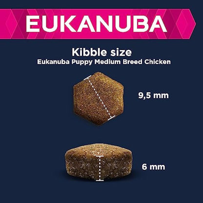 Eukanuba Complete Dry Dog Food for Puppy Medium Breeds with Fresh Chicken 15 kg