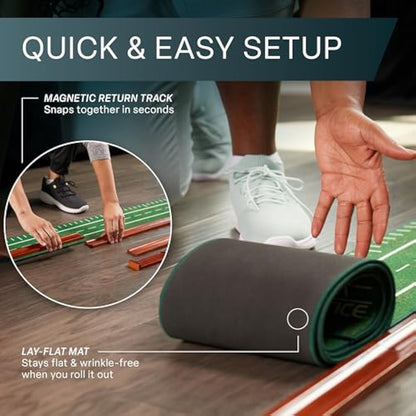 PERFECT PRACTICE Perfect Putting Mat - Official Putting Mat of Dustin Johnson