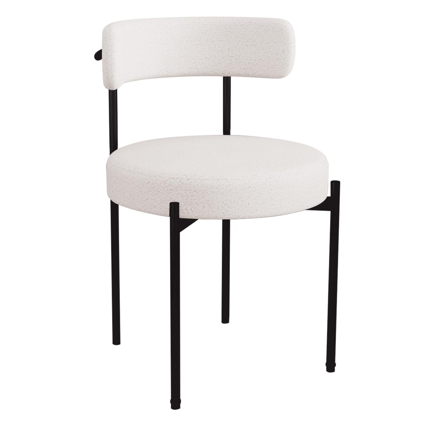 YEEFY Desk Chair No Wheels Vanity Chair Comfy Accent Chair for Living Dining Room Bedroom Home Office Mid Century Modern Upholstered Armless Chair