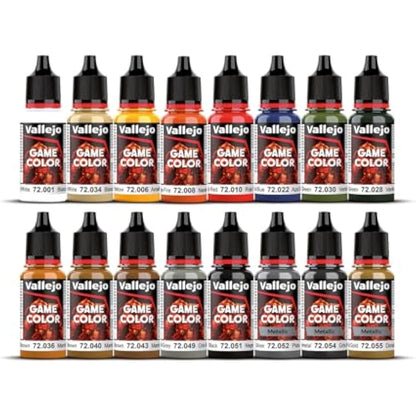 Vallejo Game Color Advanced Acrylic Paint Set - Assorted Colours (Pack of 16)