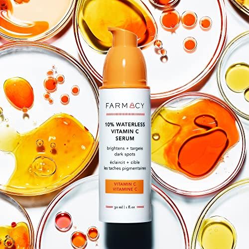 Farmacy 10% Vitamin C Serum for Face - Waterless - Dark Spot Remover for Face - Antioxidant with Ferulic Acid (30 ml)