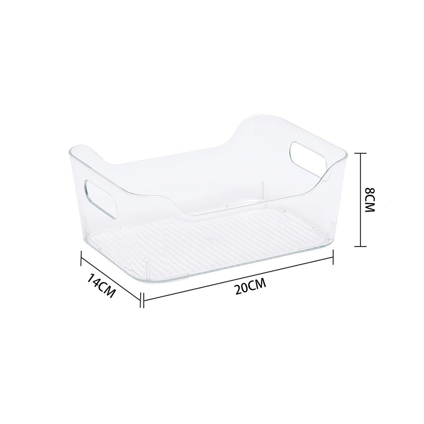 GEMMAHW 4Pcs Clear Drawer Organiser Tray Set - Clear Plastic Containers Organizers for Kitchen Cupboards