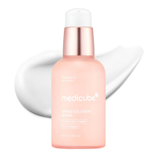 medicube Triple Collagen Serum 55ml - Nourish dull skin with Triple Collagen Complex - A lightweight serum with Niacinamide and Hyaluronic Acid -