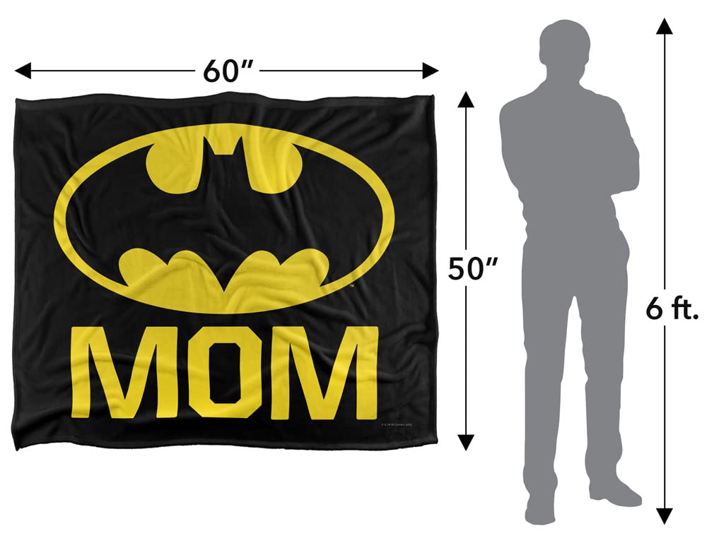 BATMAN Bat Mom Officially Licensed Silky Touch Super Soft Throw Blanket 152 x 127 cm
