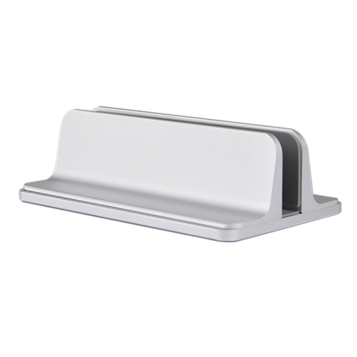 MOSISO Vertical Laptop Stand, Adjustable Aluminum Alloy Holder, Silver