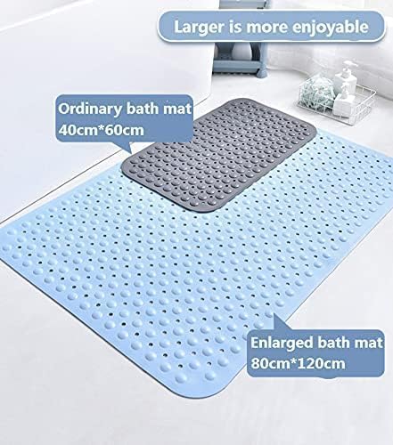 Stafeny Non-Slip Shower Mat for Inside the Non-Slip Anti-Mould Rubber Shower Mat (White, 50x80cm)