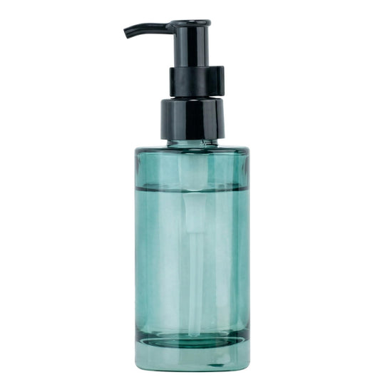 100ml/3.3oz Blue Glass Soap Dispenser, Refillable Liquid Hand Soap Dispenser for Kitchen Bathroom Countertop