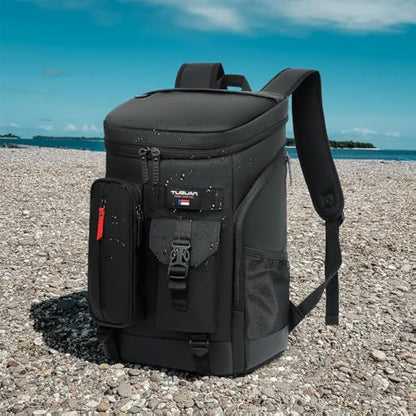 TUGUAN 30L Cooler Backpack 36 Cans Insulated Cool Bag Rucksack Leak Proof Picnic Backpack Men for Lunch Work Thermal Rucksack Women for Travel Camping Beach