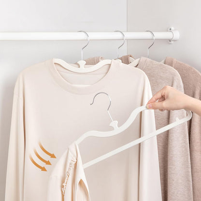 Lkw Ogechi 10 Pack Adult Clothes Hangers with 360° Swivel Hook, Non Slip Short Neck Clothes Hanger, Ultra Slim Wardrobe Hangers