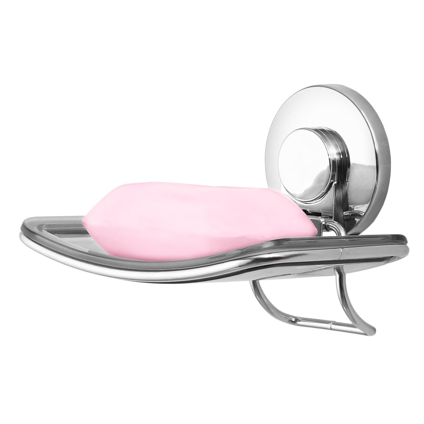 LEVERLOC Soap Dish for Shower, Stainless Steel Suction Sponge Holder
