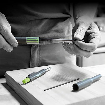 Tracer Deep Hole Construction Pencil with 6 x Replacement Lead Pack and accompanying Site Holsters all-in-one Marking Kit. Carpenter Pencil Set