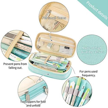 EASTHILL Big Capacity Pencil Pen Case Office College School Large Storage High Capacity Bag Pouch Holder Box Organizer