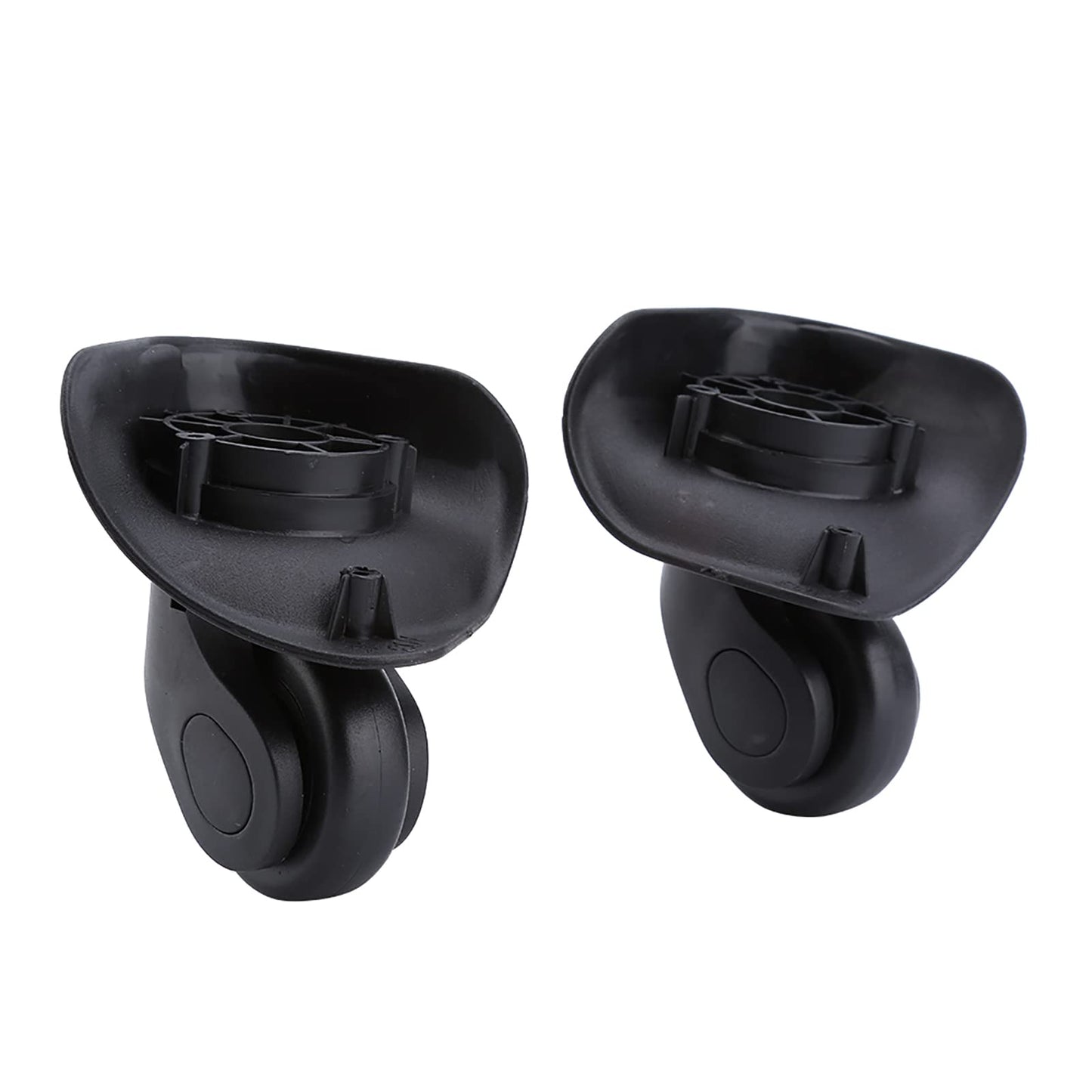 Tyenaza Luggage Replacement Wheels, 2 Black Swivel Casters, 360° Rotation