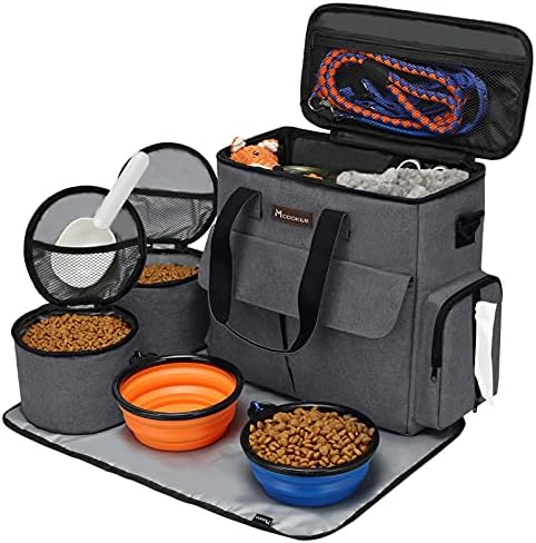 Airline Approved Pet Travel Bag, Weekend Travel Set for Dog and Cat, Tote Organizer with Multi-Function Pockets