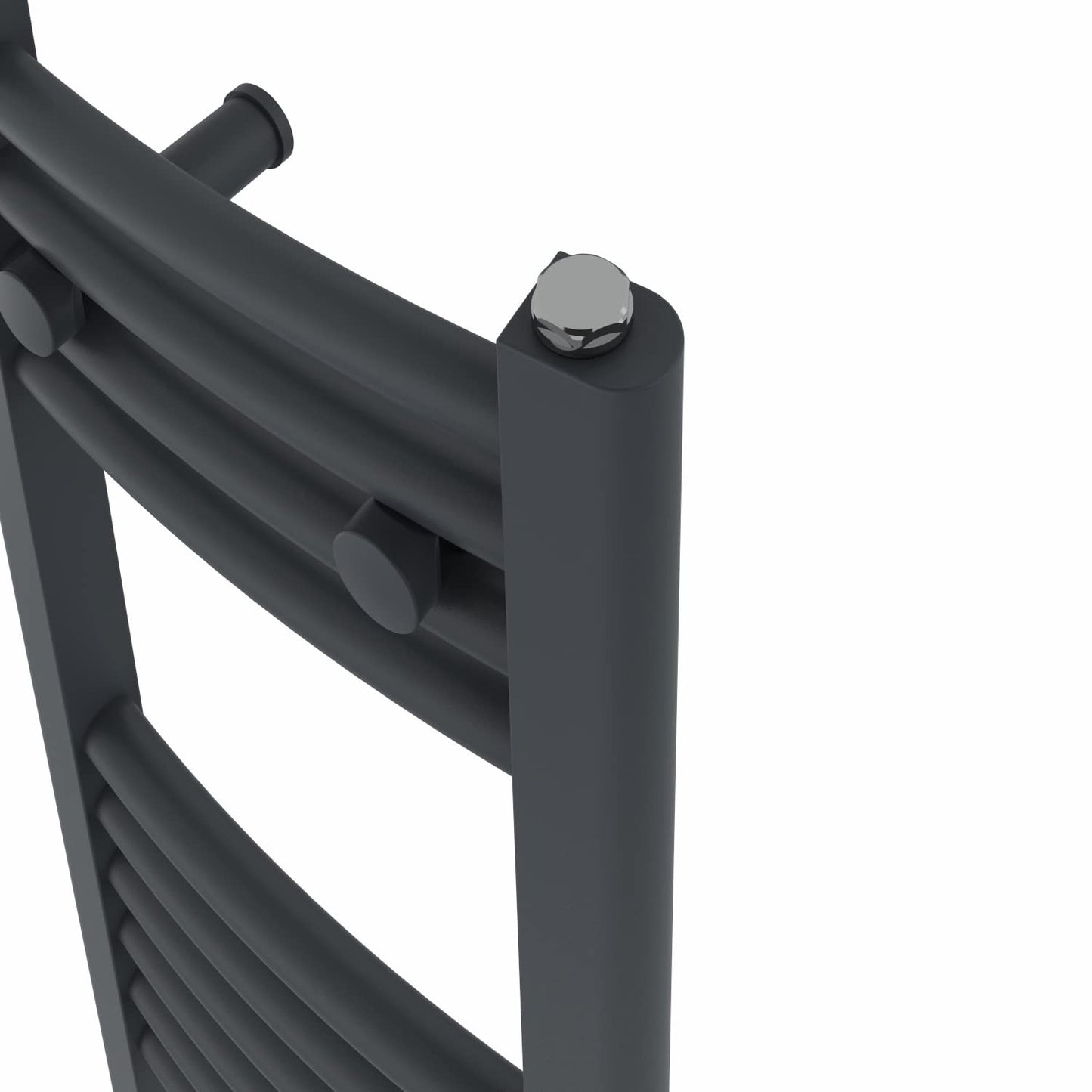NRG Anthracite Heated Towel Rail Curved Designer Radiator - 1600×300mm