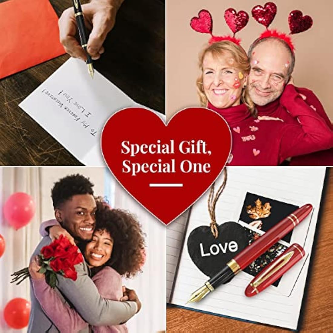 Wordsworth & Black Fountain Pen Set, 18K Gilded Medium and Extra Fine Nibs, 6 Ink Cartridges and Refill Converter, Gift Case, Smooth Writing Pens [Black Gold], Perfect for Men and Women