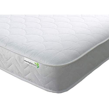 Starlight Beds Double Mattress. Shell Design Double Memory Foam Mattress with Springs. Soft, 18cm Deep, White. (4ft6 x 6ft3, 135cm x 190cm)