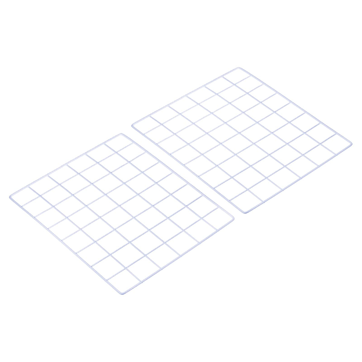 PATIKIL 16"x12" Wire Grid Panel, 2 Pack Wall Grid Decorative Panels Board Photo Pictures Display Decor Hanging Organizer for Home Office, White